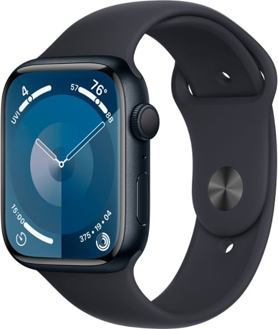 Apple Watch Series 9 (GPS) 45mm Midnight Aluminum Case with Midnight Sport Band - M/L