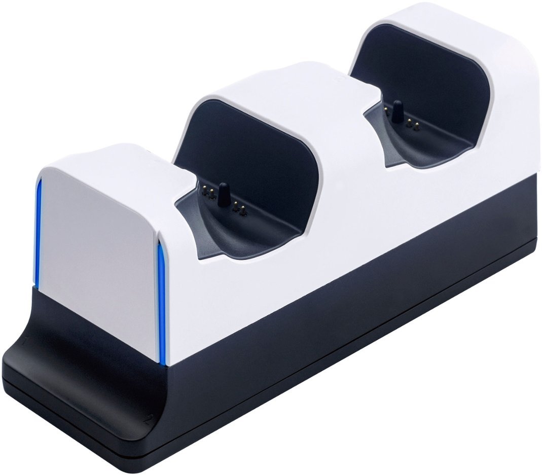 Insignia™ - Estación de carga para mando dual para PlayStation 5 - Negro/Blanco