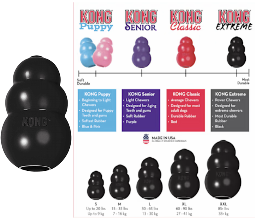 KONG juguete color negro extremo