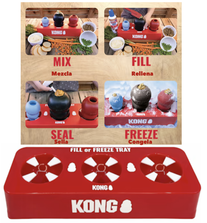 Bandeja KONG rellena y congela