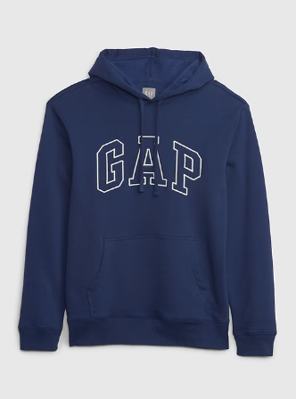 Sudadera con capucha y logo de arco bordado