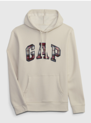 Buzo-sudadera con capucha y logo de arco a cuadros de Gap