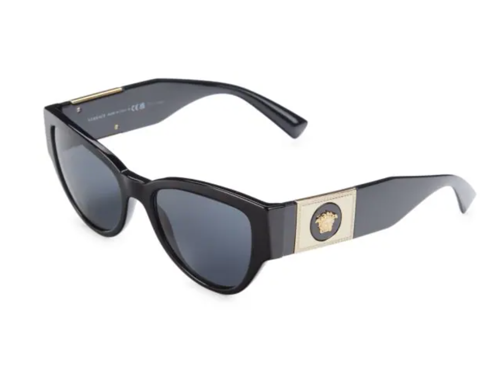 Versace Gafas de sol tipo ojo de gato de 55 mm