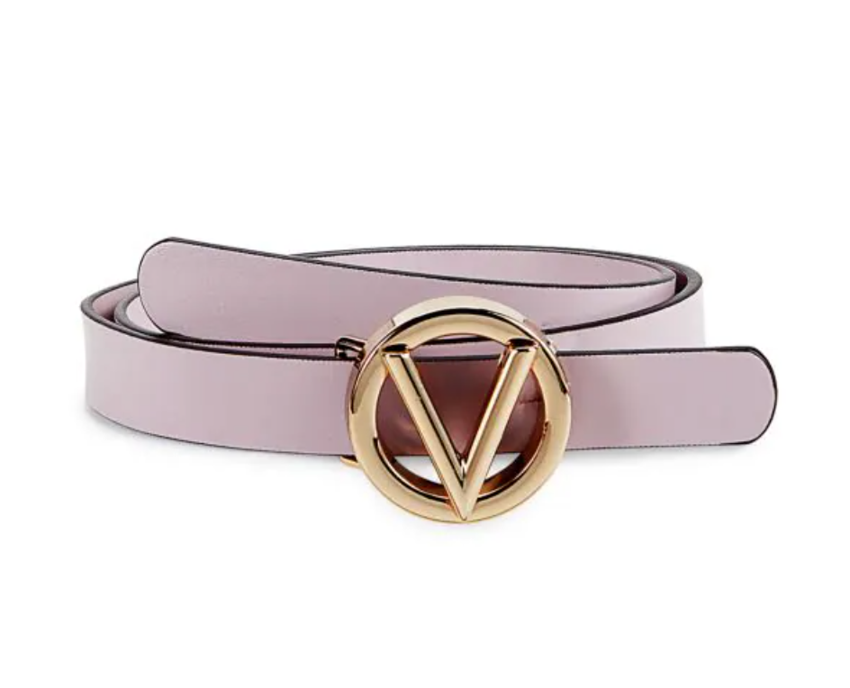 Valentino by Mario Valentino Cinturón de piel con hebilla del logo.