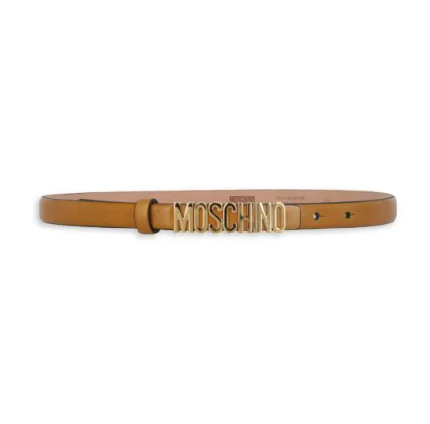 Moschino Cinturón de piel con logotipo