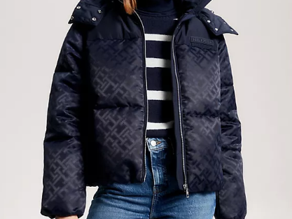 Chaqueta acolchada de jacquard con monograma New York