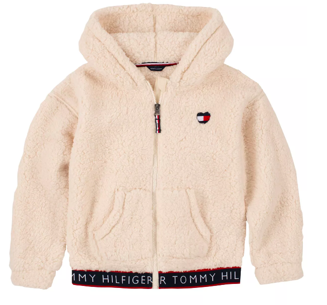 Sudadera con capucha y cremallera Sherpa para niña