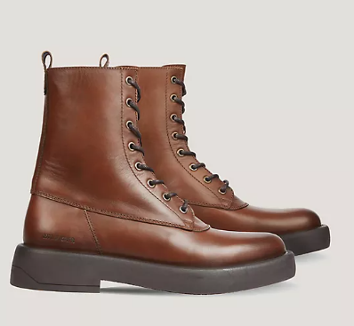 Bota de piel coñac