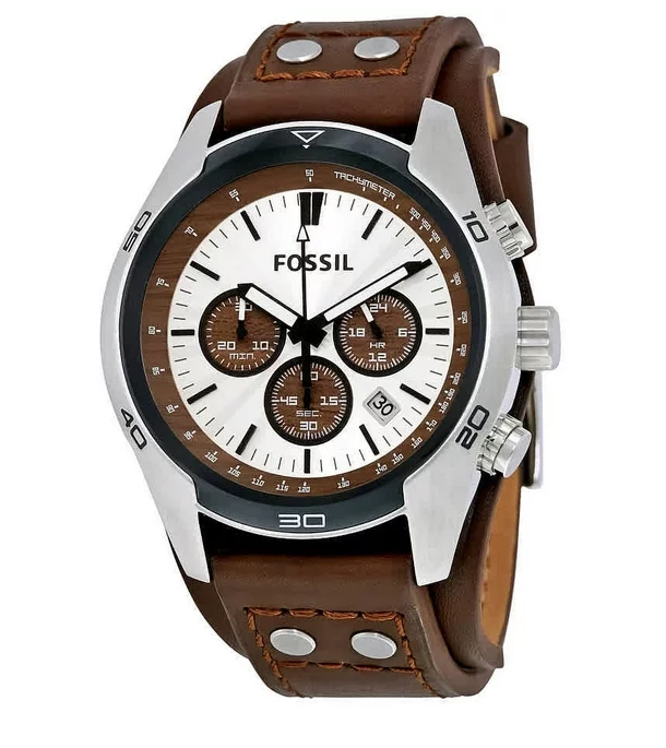 Fossil Coachman Reloj cronógrafo de cuero para hombre