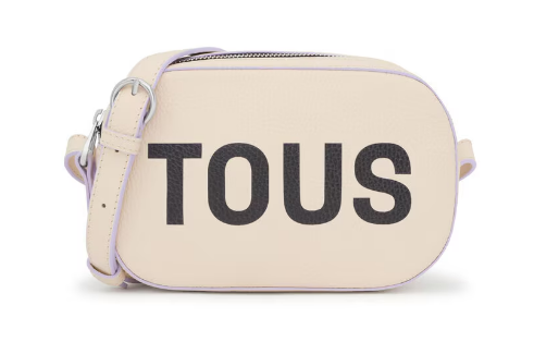 Bandolera de piel beige Logo TOUS Lynn