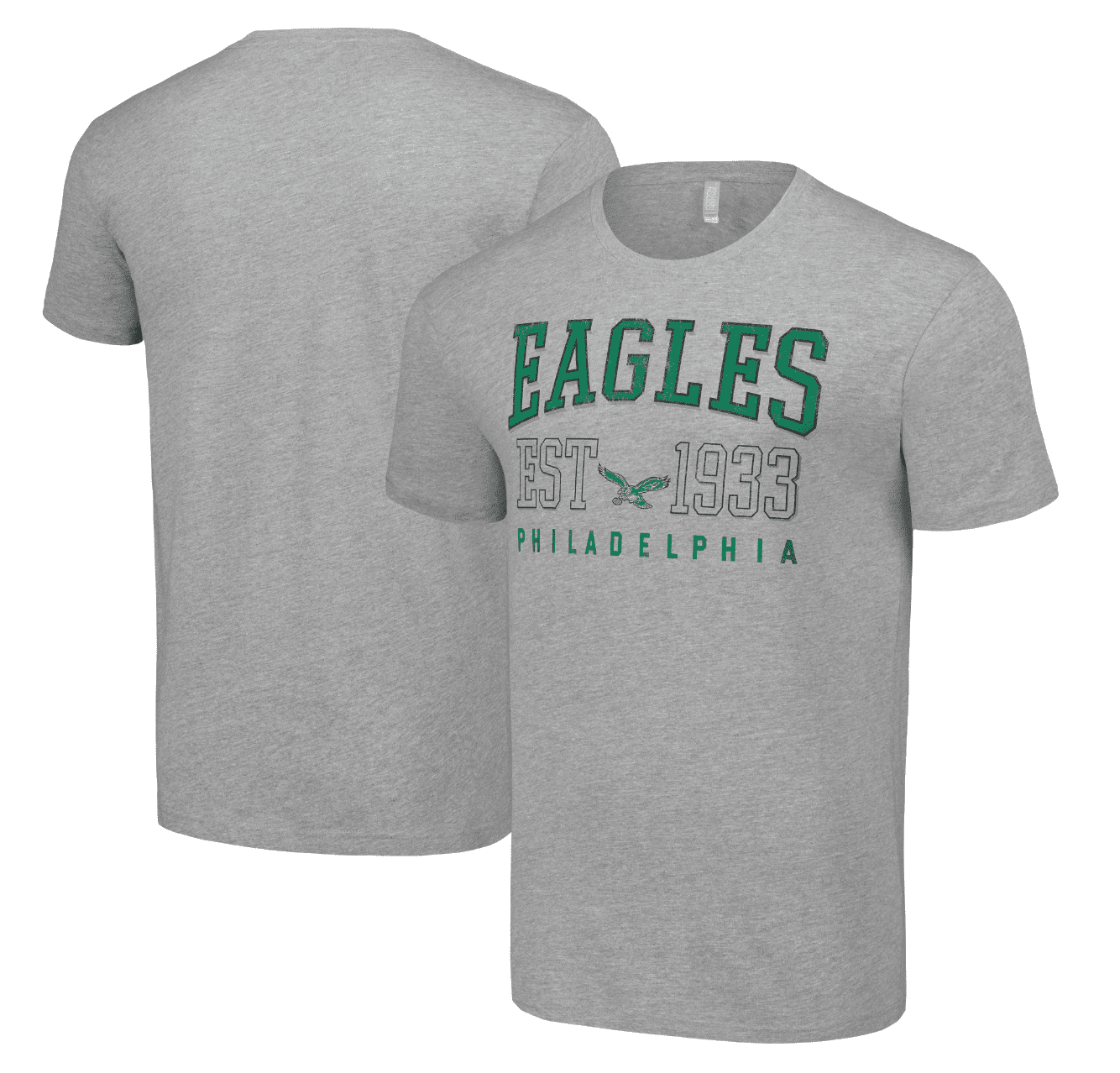 Camiseta Starter gris jaspeado con logo retro de los Philadelphia Eagles para hombre