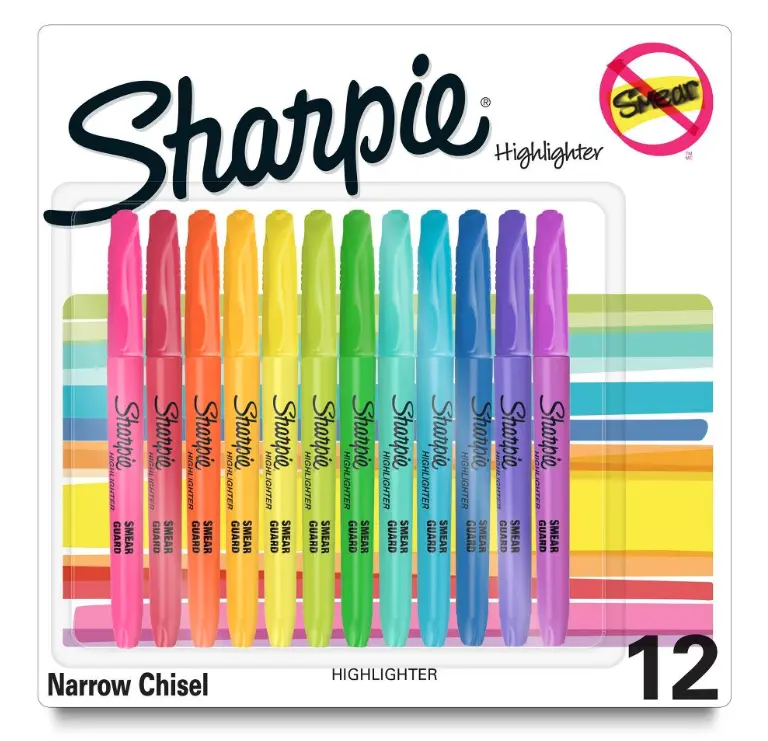 Resaltadores Sharpie de bolsillo de 12