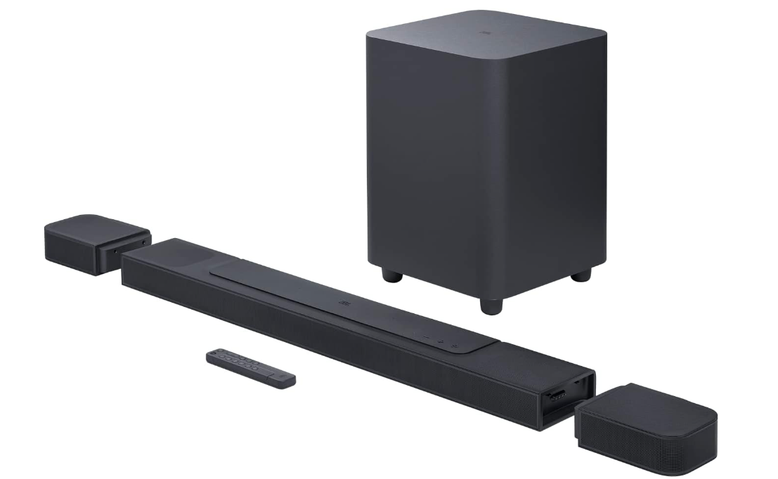 JBL Bar 1000: Barra de sonido de 7.1.4 canales con altavoces envolventes desmontables