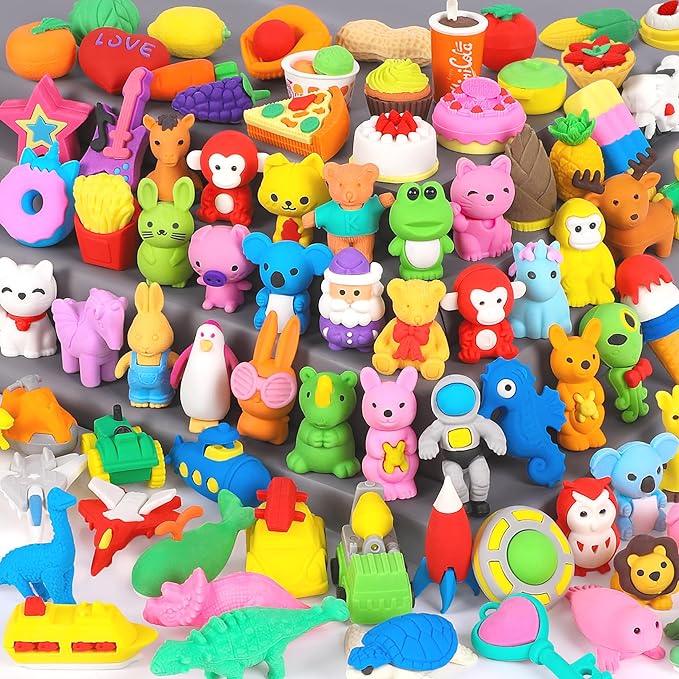 Paquete de 70 borradores de animales para niños