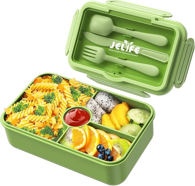 Lonchera Jelife Bento para niños, grande estilo Bento