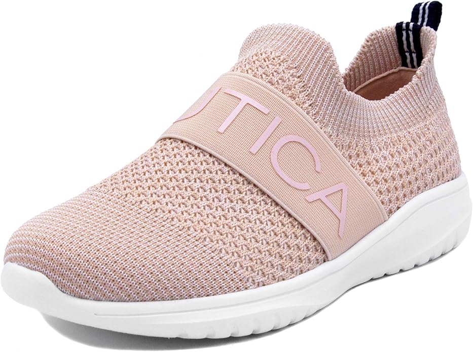 Nautica Tenis deportivos sin cordones para niñas jóvenes