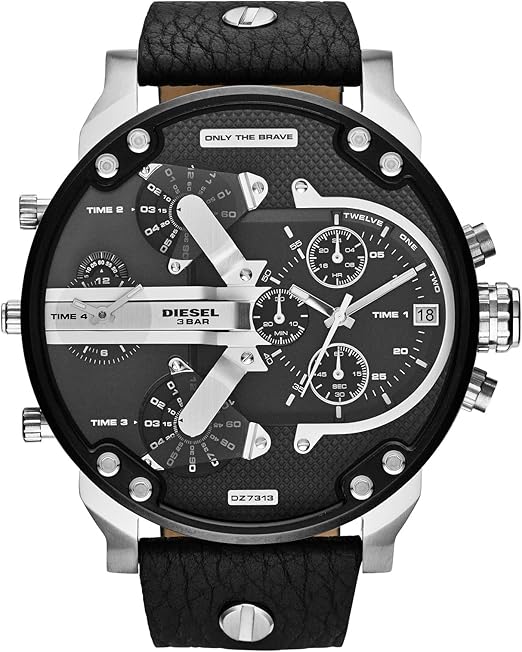 Diesel - Reloj Mr. Daddy 2.0 de cuarzo y acero inoxidable con cronógrafo