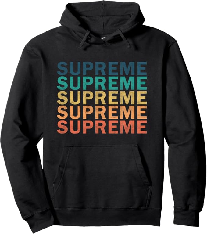 Supreme - Sudadera con capucha vintage retro Supreme Name