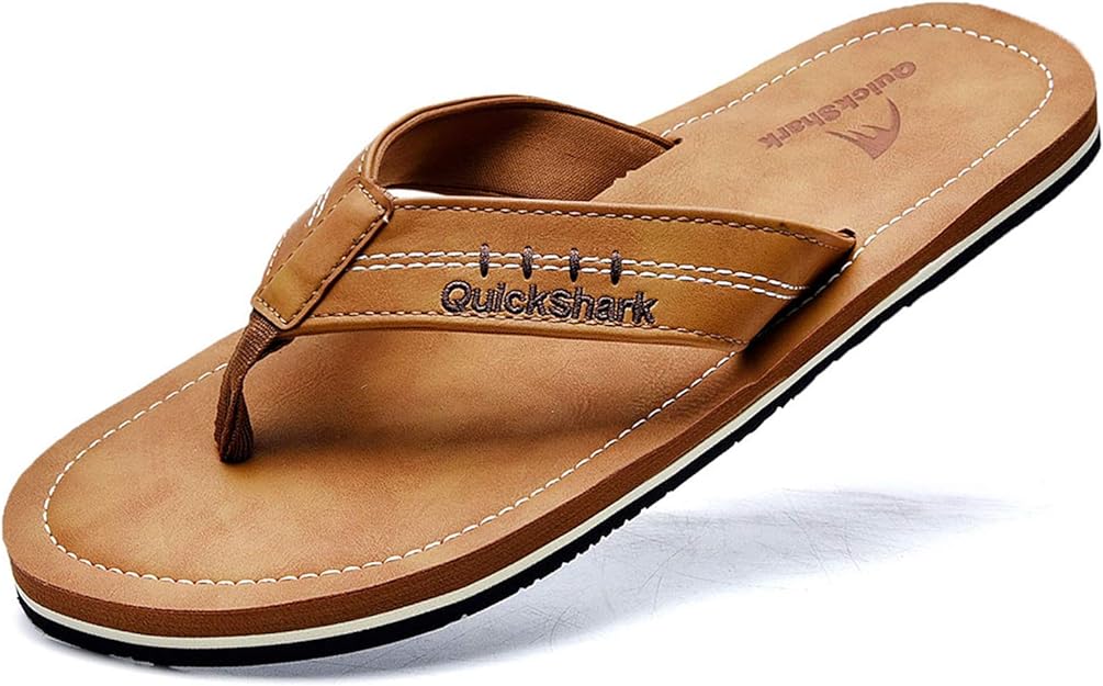 Quickshark Sandalias de cuero para hombre