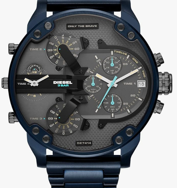 Diesel Mr. Daddy 2.0 Reloj para hombre con esfera de reloj cronógrafo de gran tamaño 