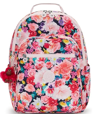 Kipling Mochila para portátil Seoul L Solid, Fantasy Flower