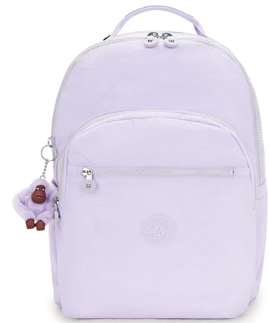 Kipling Mochila para laptop Seoul extra grande de 17" para mujer, Lila Joy, Kipling M