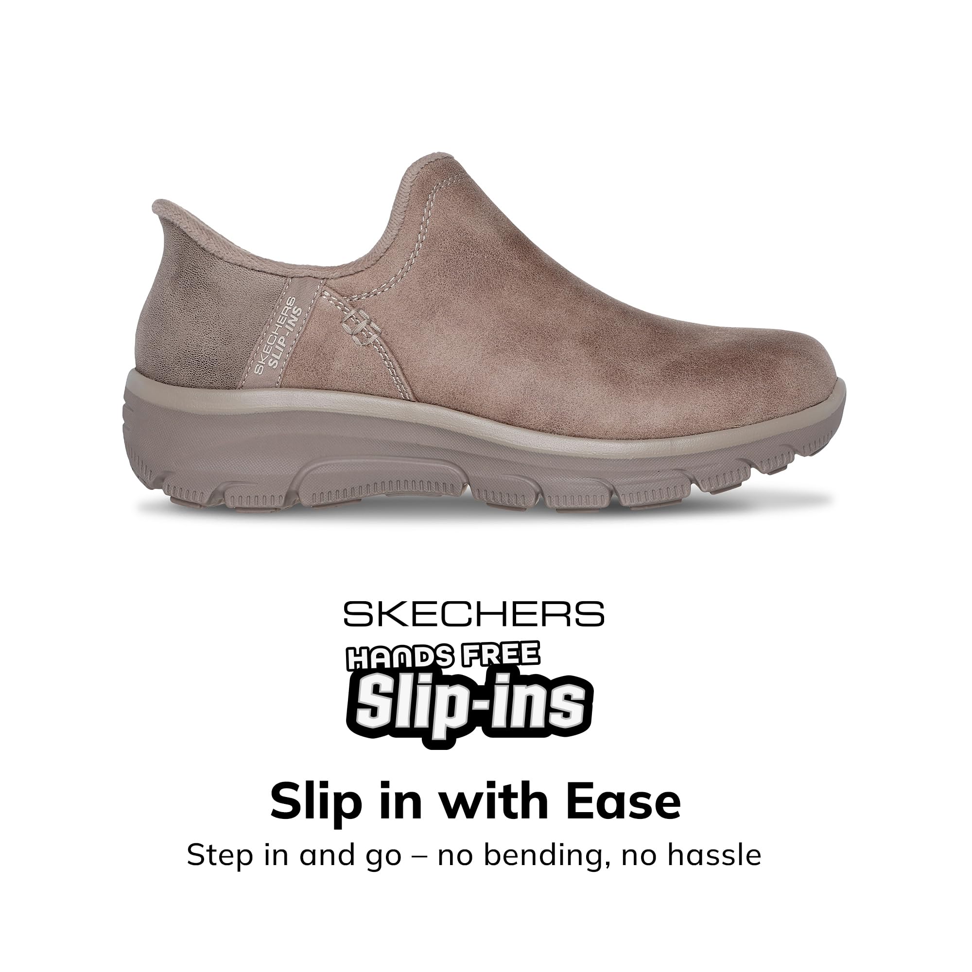 Skechers Botines sin cordones Easy Going-Modern Hour-Hands Free para mujer, color top
