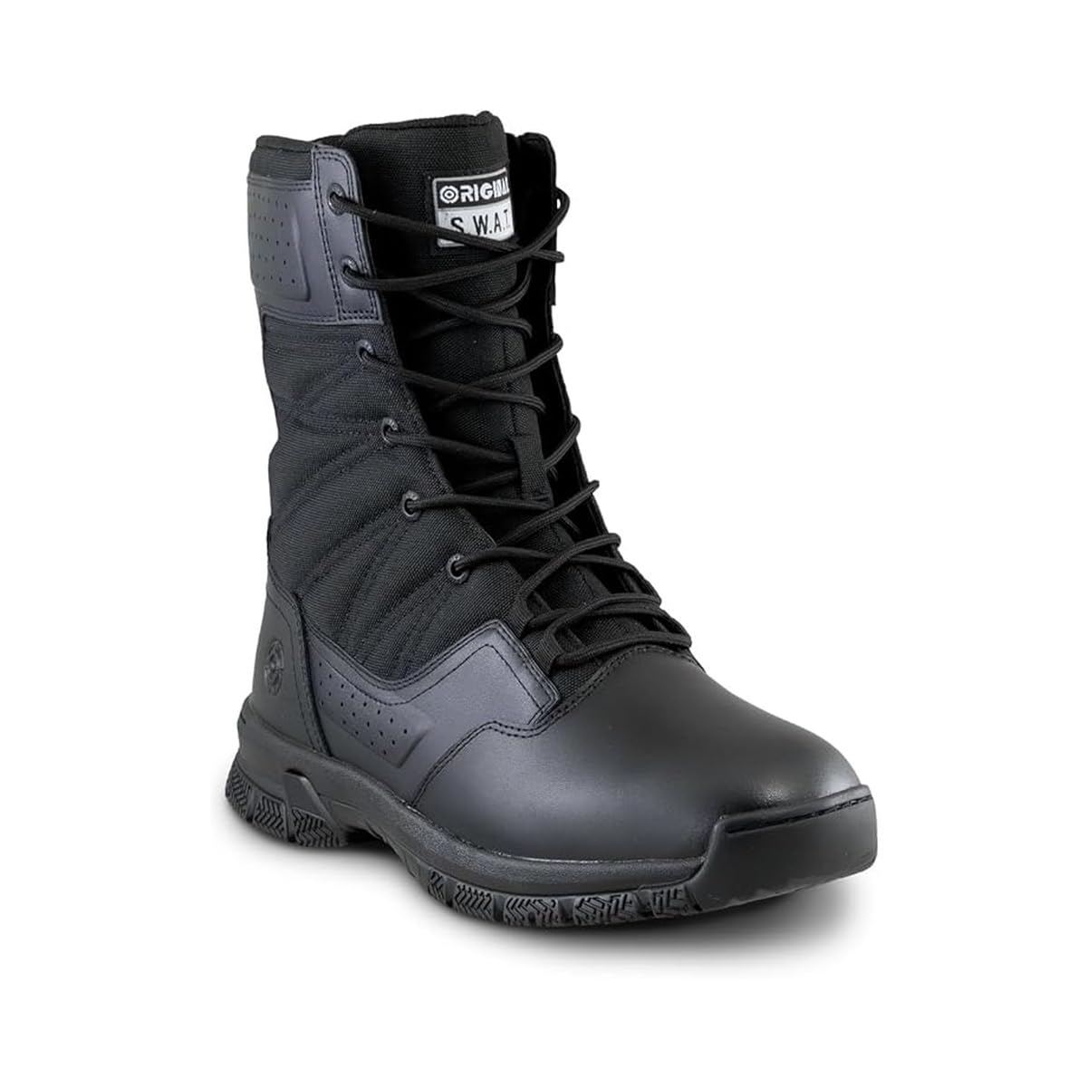 Original SWAT Unisex Protec 8" Cremallera lateral Puntera polisible Negro Hombres 13 