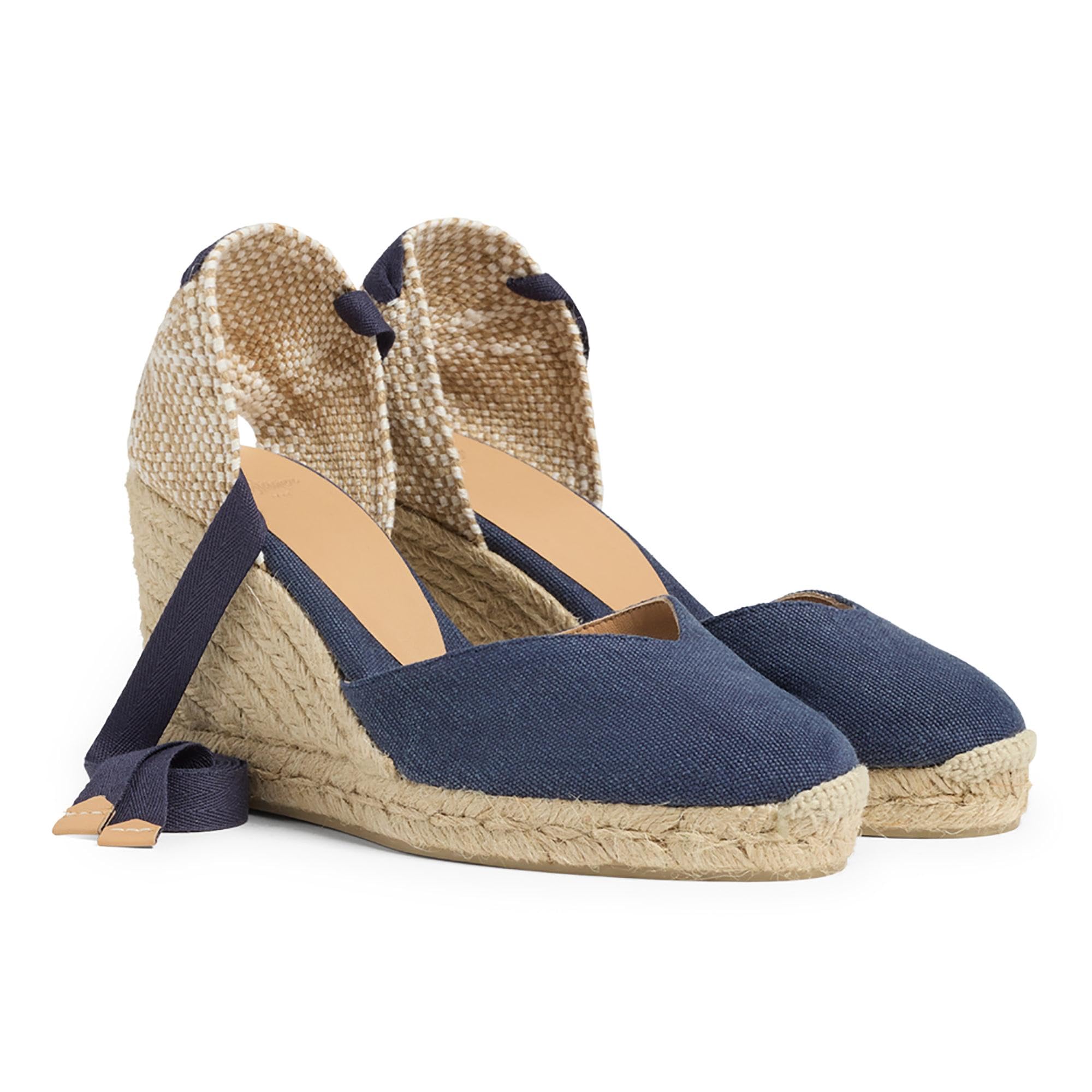 CASTANER Mujer Chiara 80 mm Cuña Alpargata Azul Oxford 8 Mediano