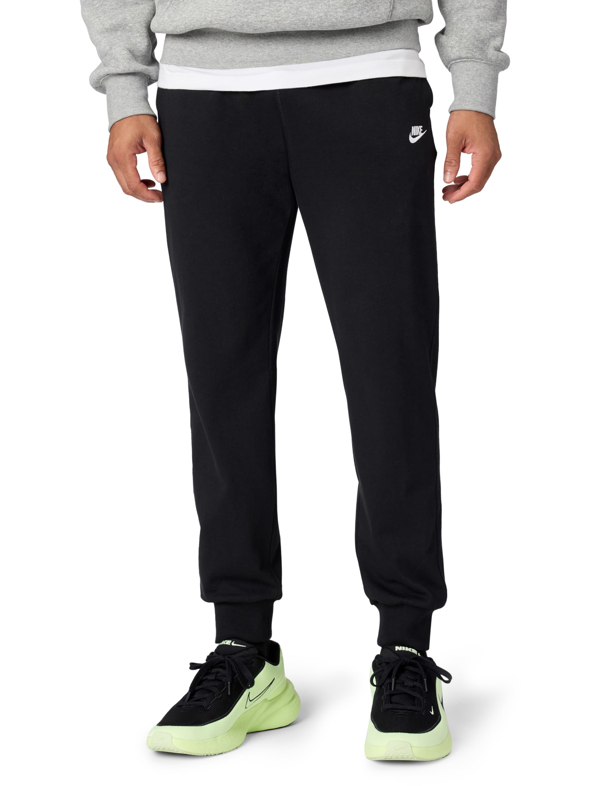 Nike Club Knit Joggers, Hombre, Negro/Blanco, XS