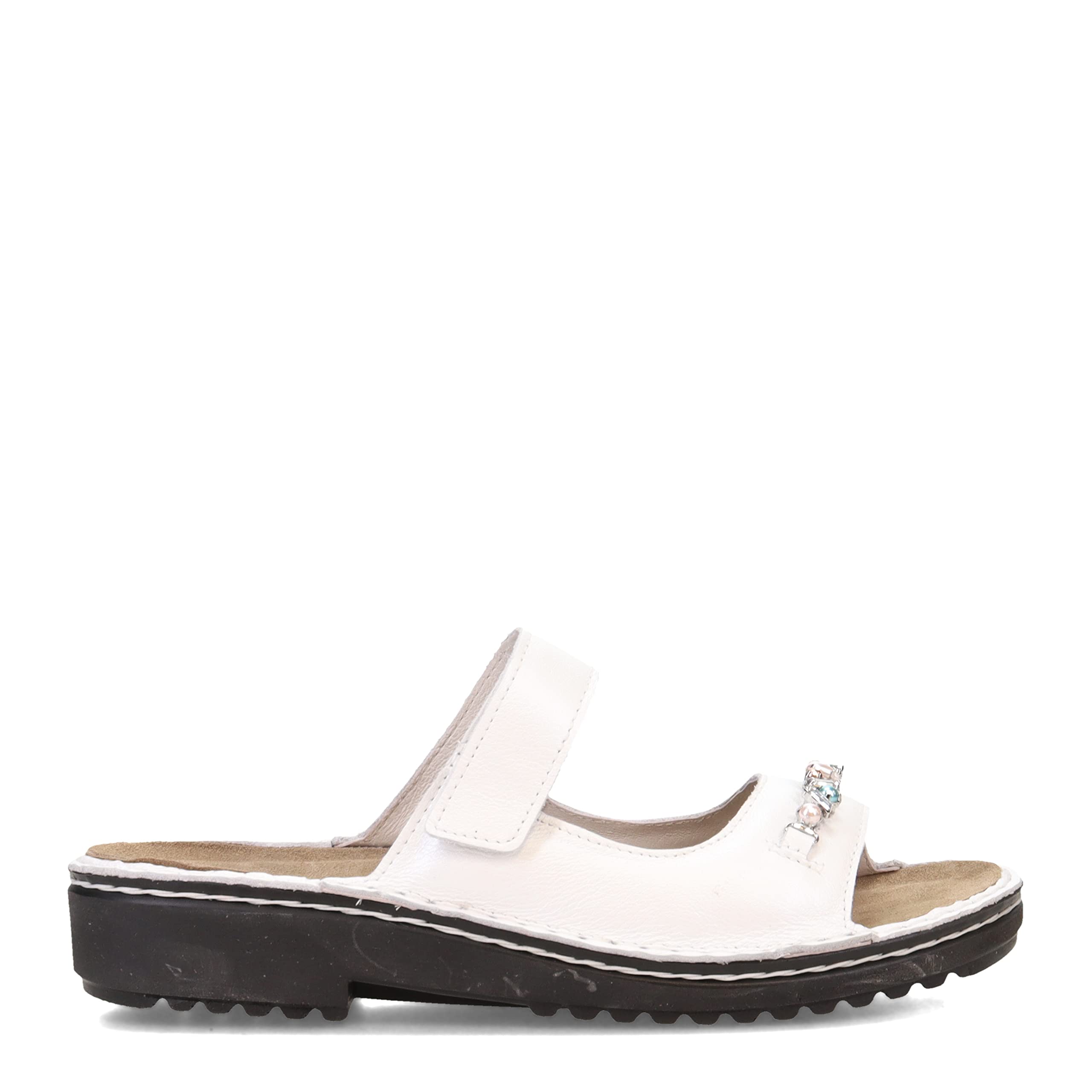 NAOT Footwear Johanna Sandalia para mujer, color blanco perla, Lthr 10-10.5 M US