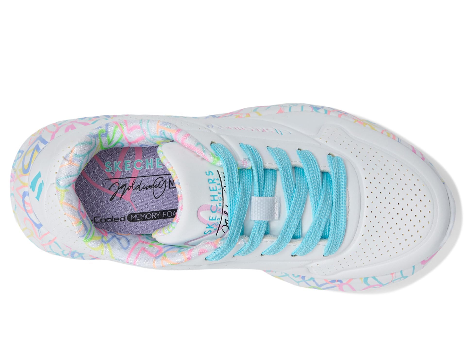 Skechers Uno Lite - Lovely Luv 314976L para mujer (niño pequeño/niño grande) Blanco/R