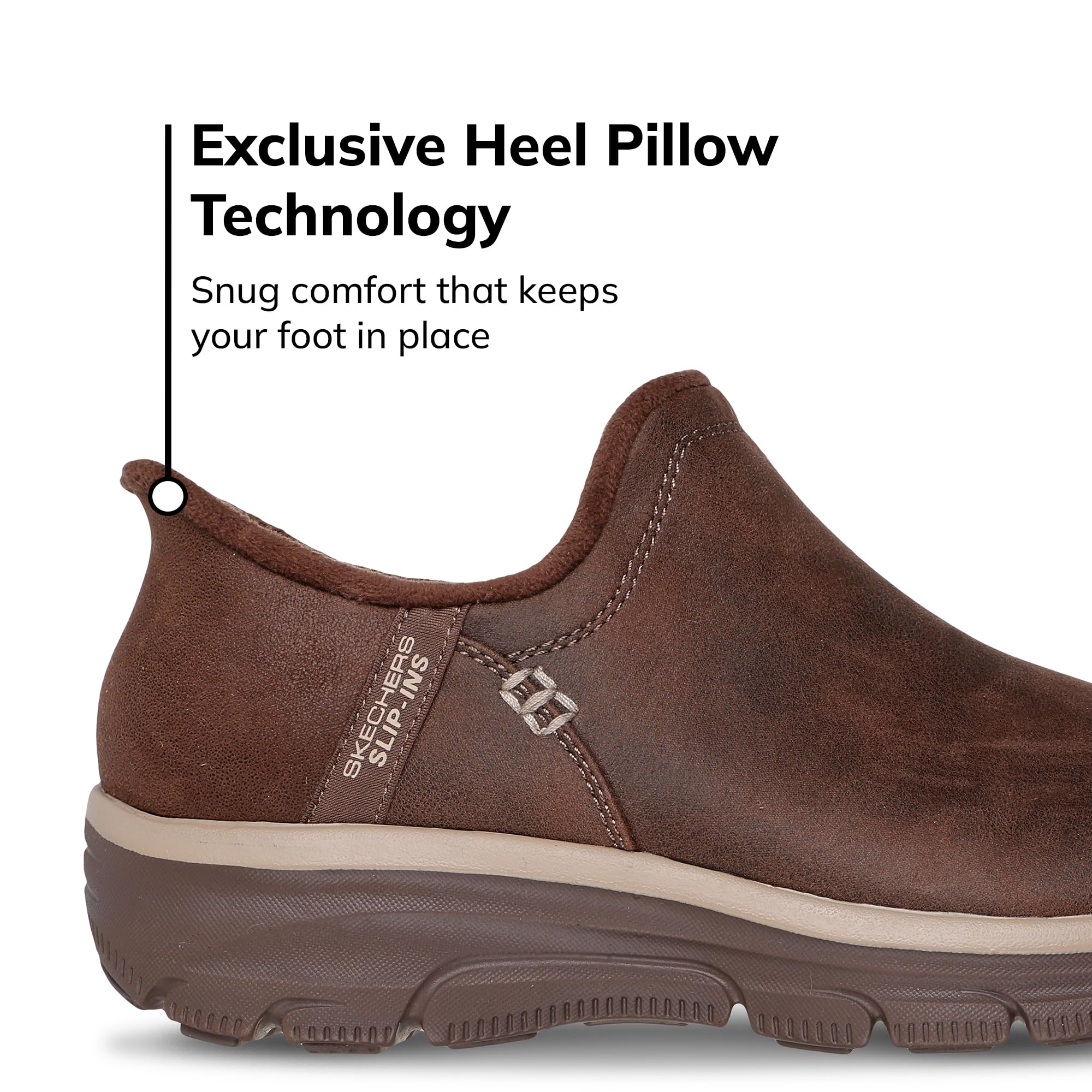 Skechers Easy Going-Modern Hour-Hands Free Slip-Ins, Botines para Mujer, Chocolate, 9