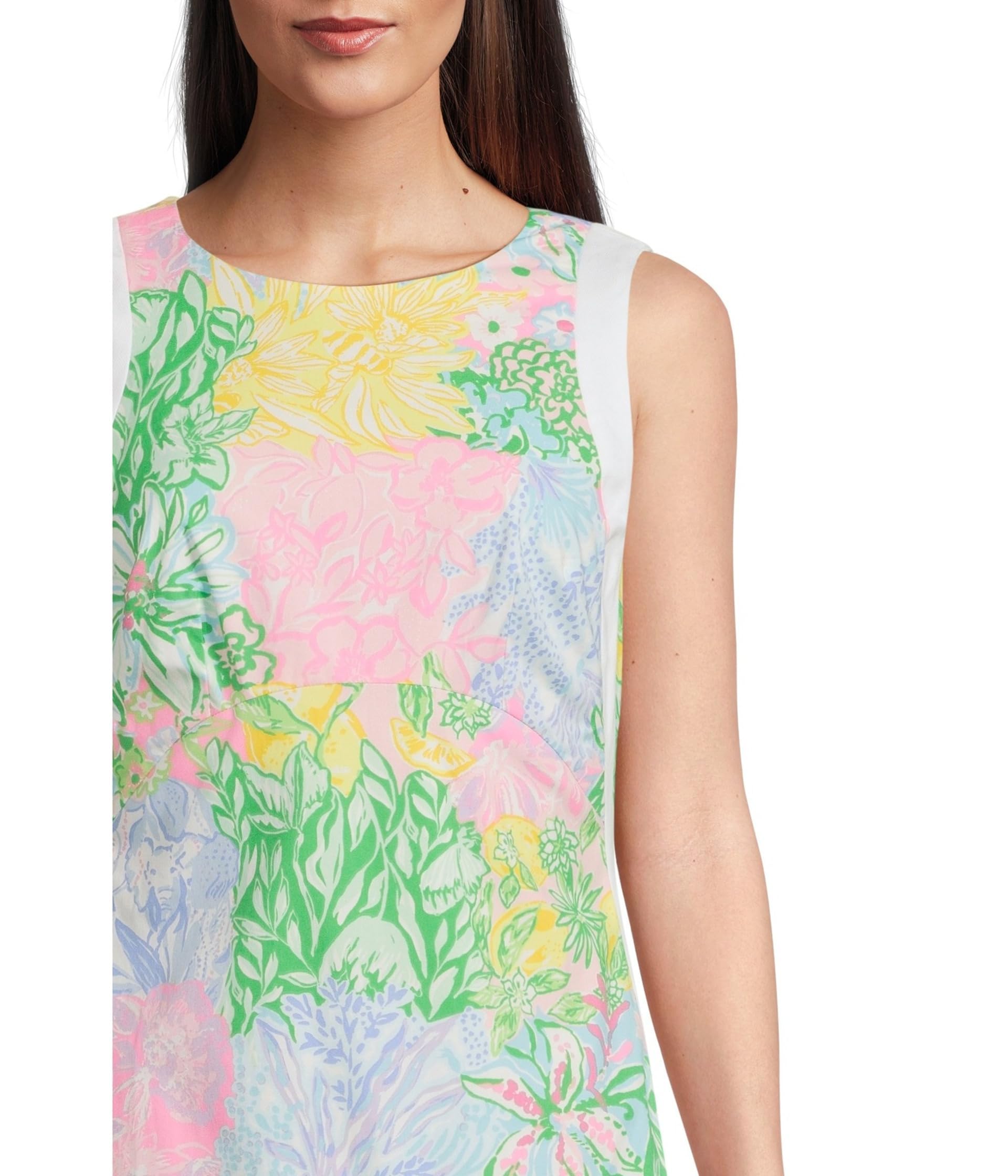 Lilly Pulitzer Beckler Stretch Shift Multi Bright Delight Parche 4 para Mujer