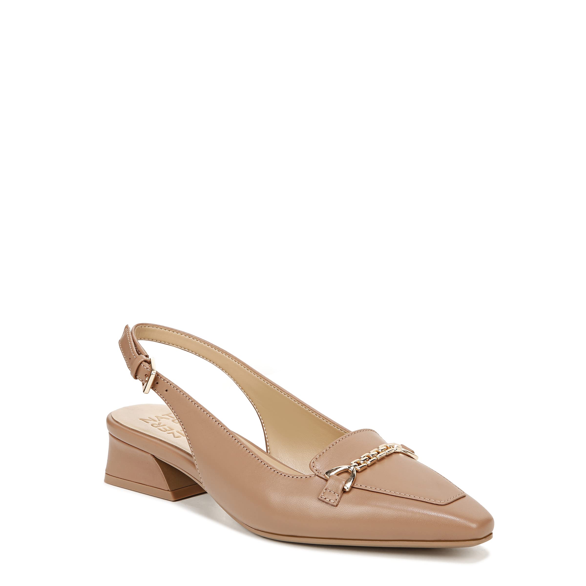 Naturalizer Mujer Lindsey Slingback Punta Puntiaguda Tacón Bajo Bloque Bomba Avellana