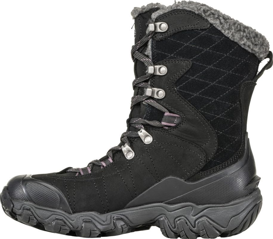 Oboz Bridger Botas B-DRY aisladas de 9" para mujer, Mar Negro, 6.5
