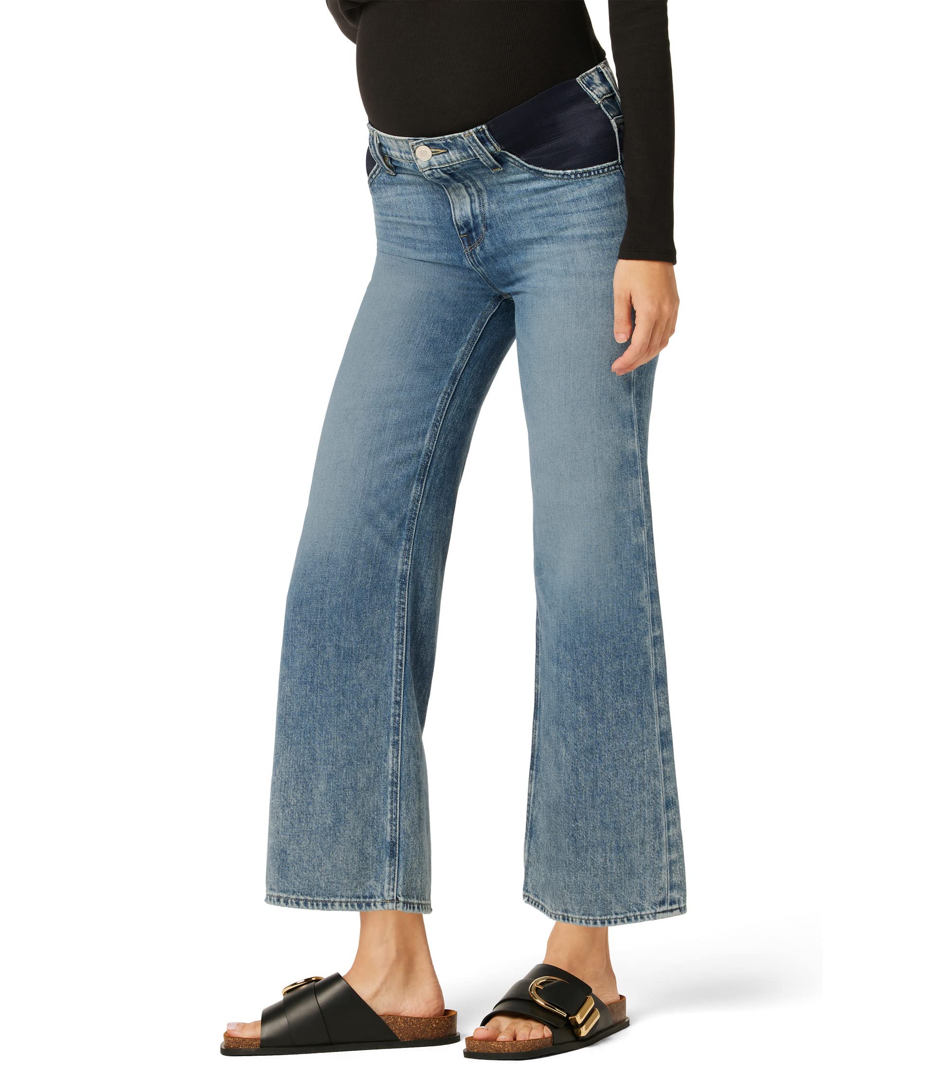 Hudson Jeans Rosie High Rise, Jean de Maternidad Recortado de Pierna Ancha para Mujer