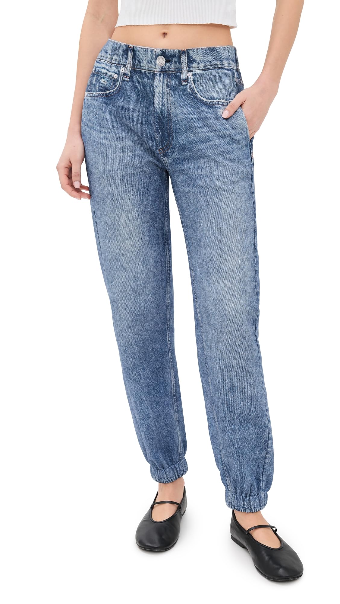 rag & bone Miramar Jogger Jeans para Mujer, Hillstone, M