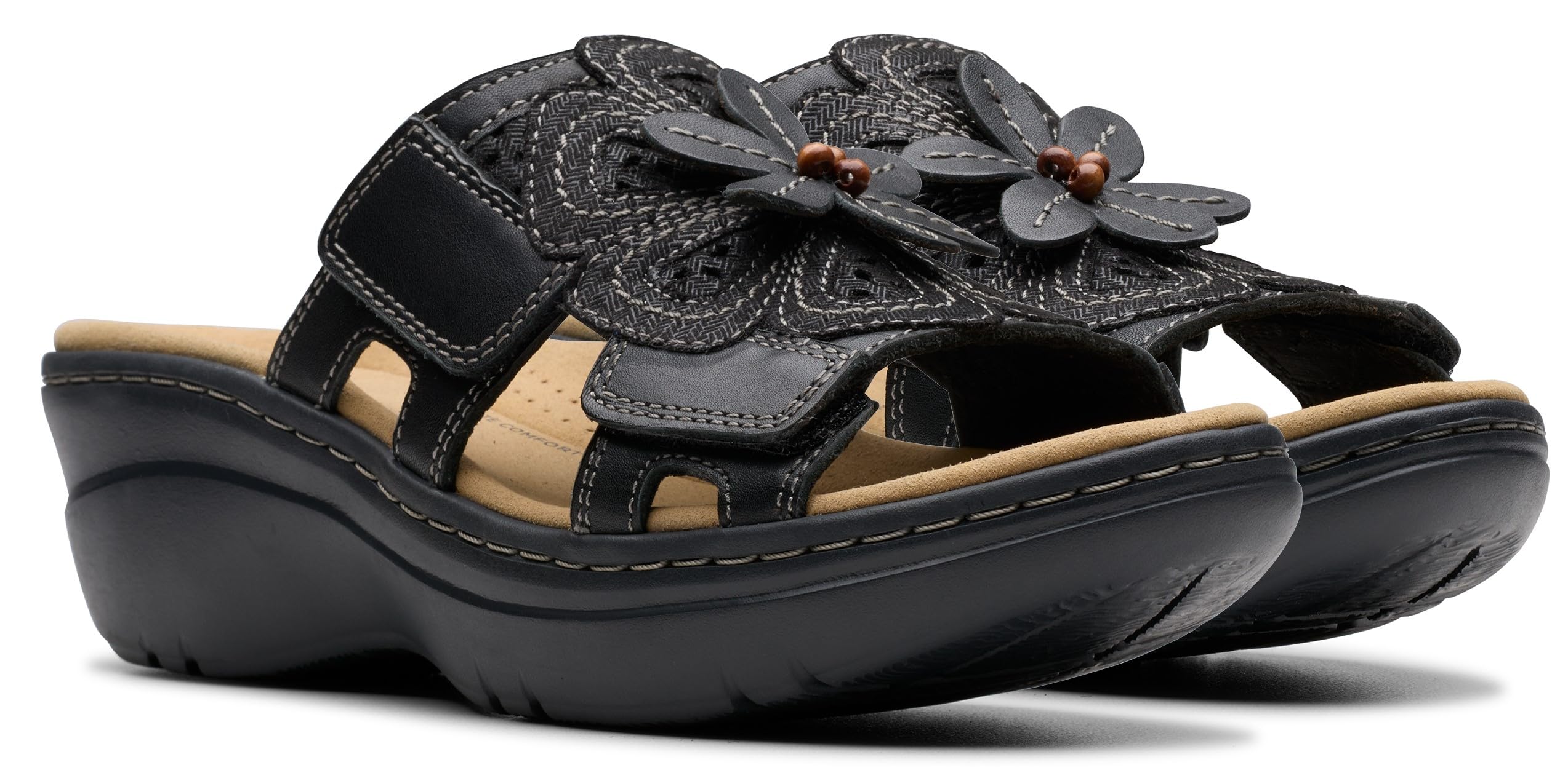 Clarks Mujer Merliah 2 Belle Negro Combi Cuero 5.5 Mediano