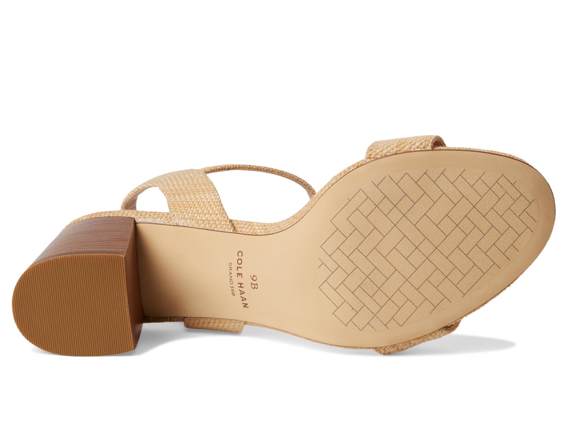 Cole Haan Josie Sandalia de tacón en bloque para mujer, rafia, 8.5-B US