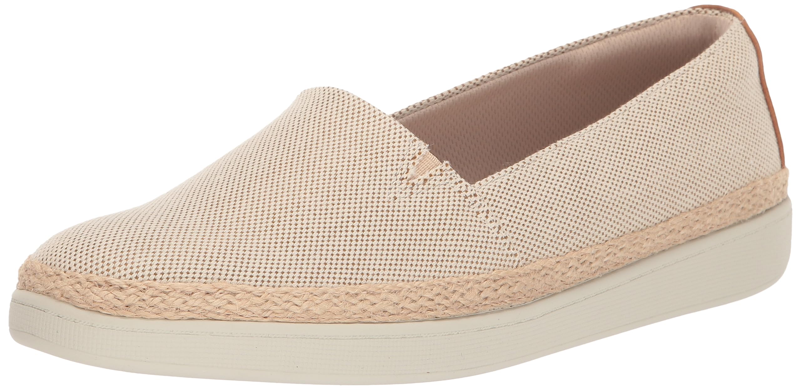 Trotters Mocasín con acento para mujer, natural, 10,5 de ancho