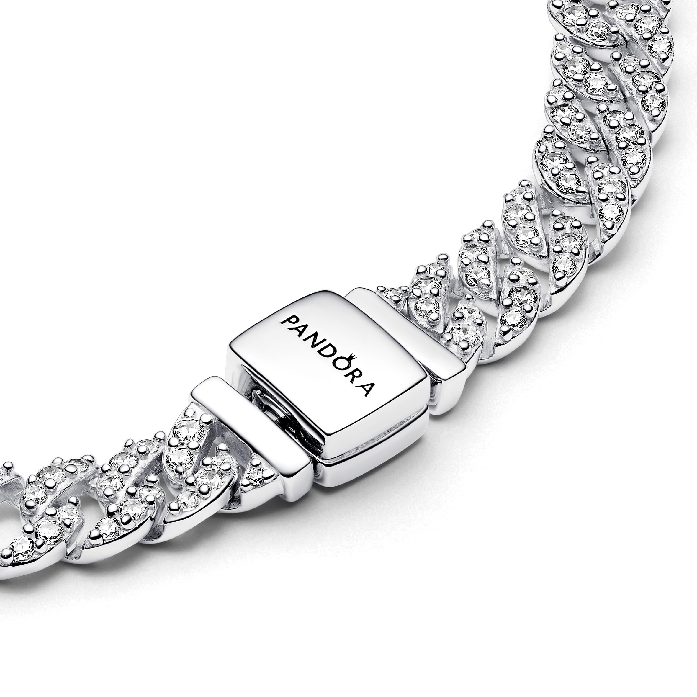 Pandora PULSERA DE CADENA TIMELESS PAV'E 593008C01-20, Plata