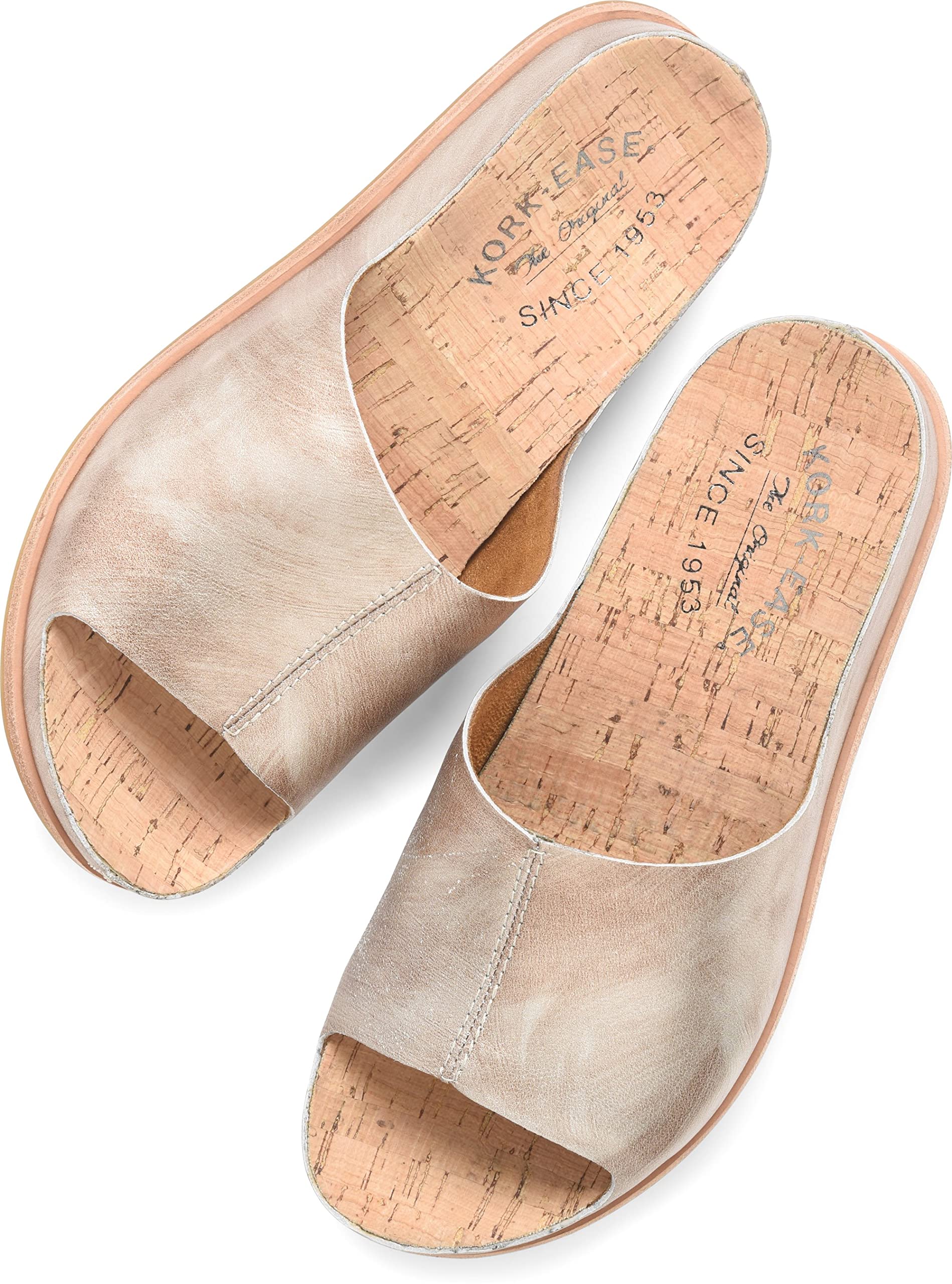 Sandalia sin cordones KORK-EASE Tutsi para mujer, Panna Cotta dorado claro (bronceado