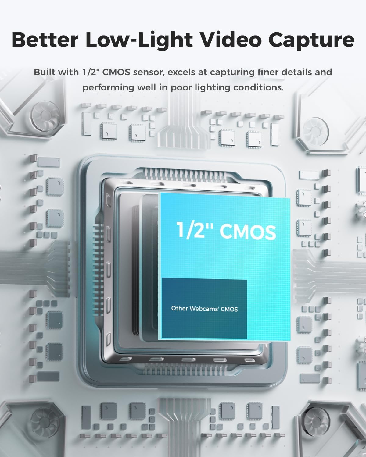 OBSBOT Meet 2 Cámara web de transmisión Ultra HD 4K, 1080p a 60 FPS, cámara de videoc