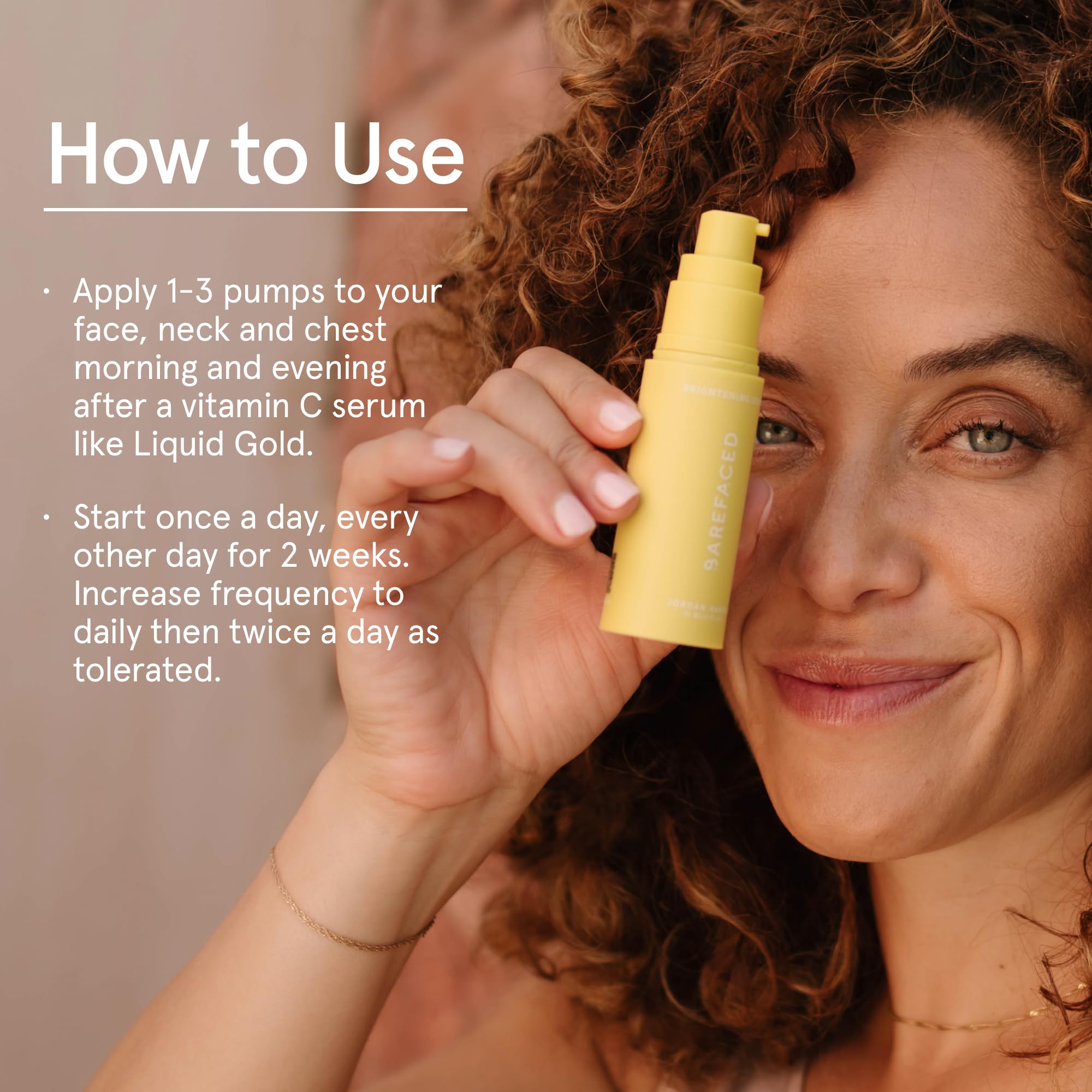 Corrector de manchas oscuras en suero iluminador Barefaced | Ácido Kójico, Arbutina, 