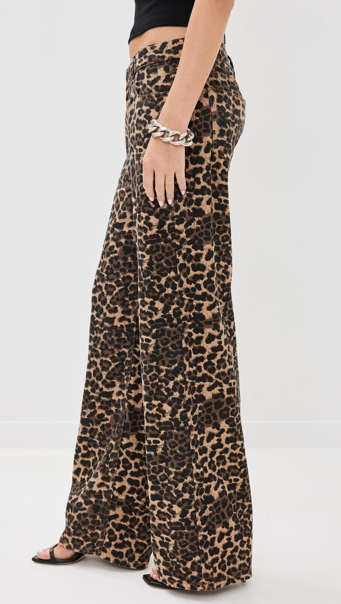 Lioness Top Model Vaqueros Mujer, Leopardo, XS