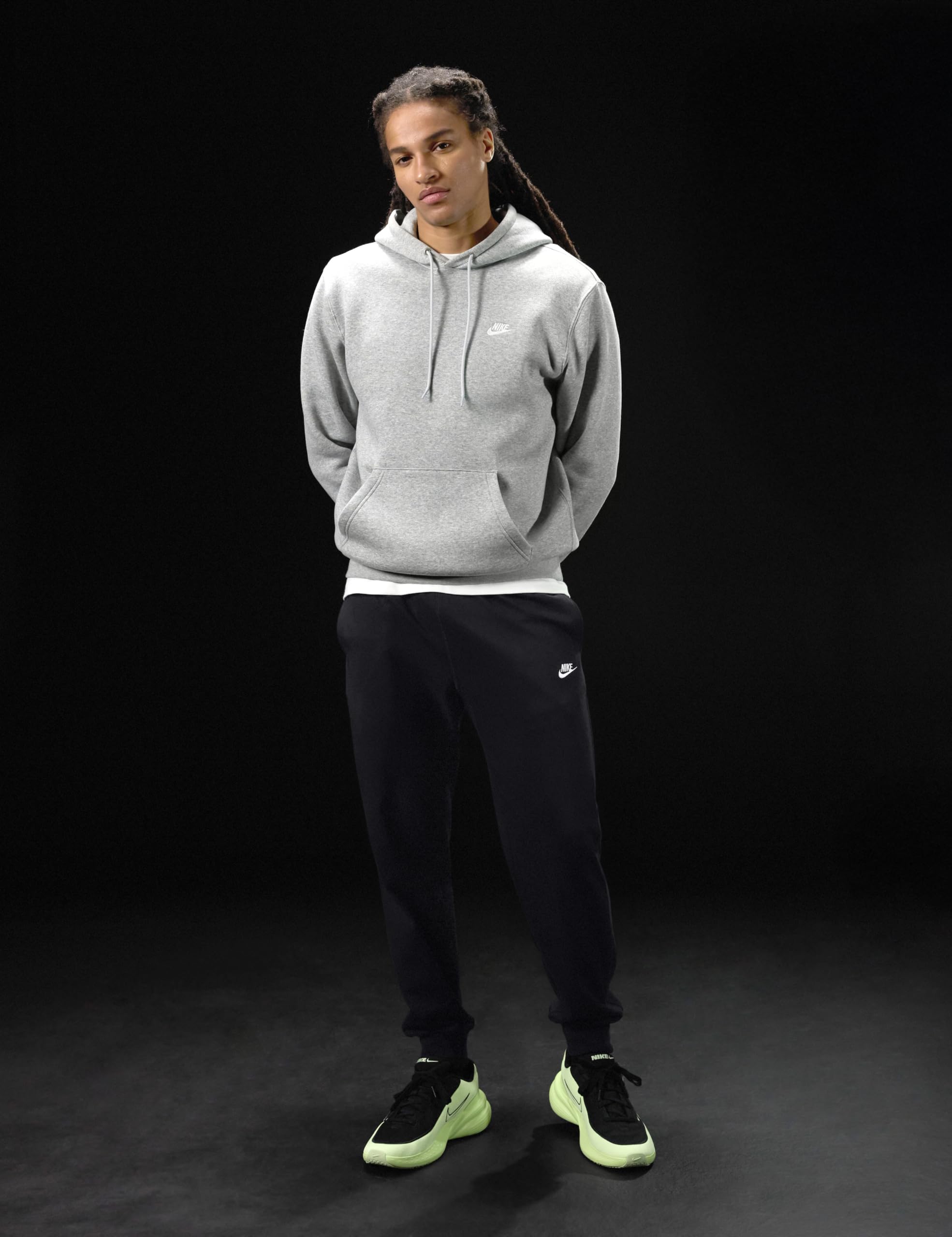 Nike Club Knit Joggers, Hombre, Negro/Blanco, XS