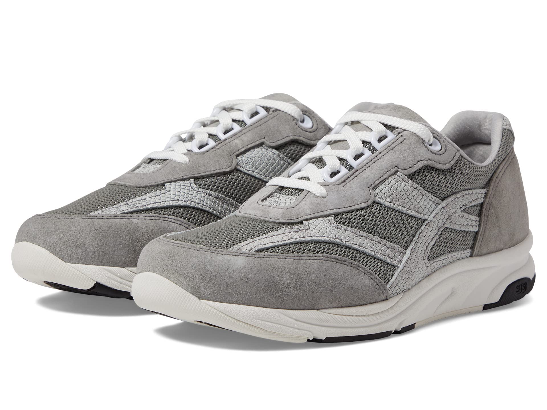 SAS Women's Tour Mesh Lace Up Sneaker Plata Mix 8 W - Ancho