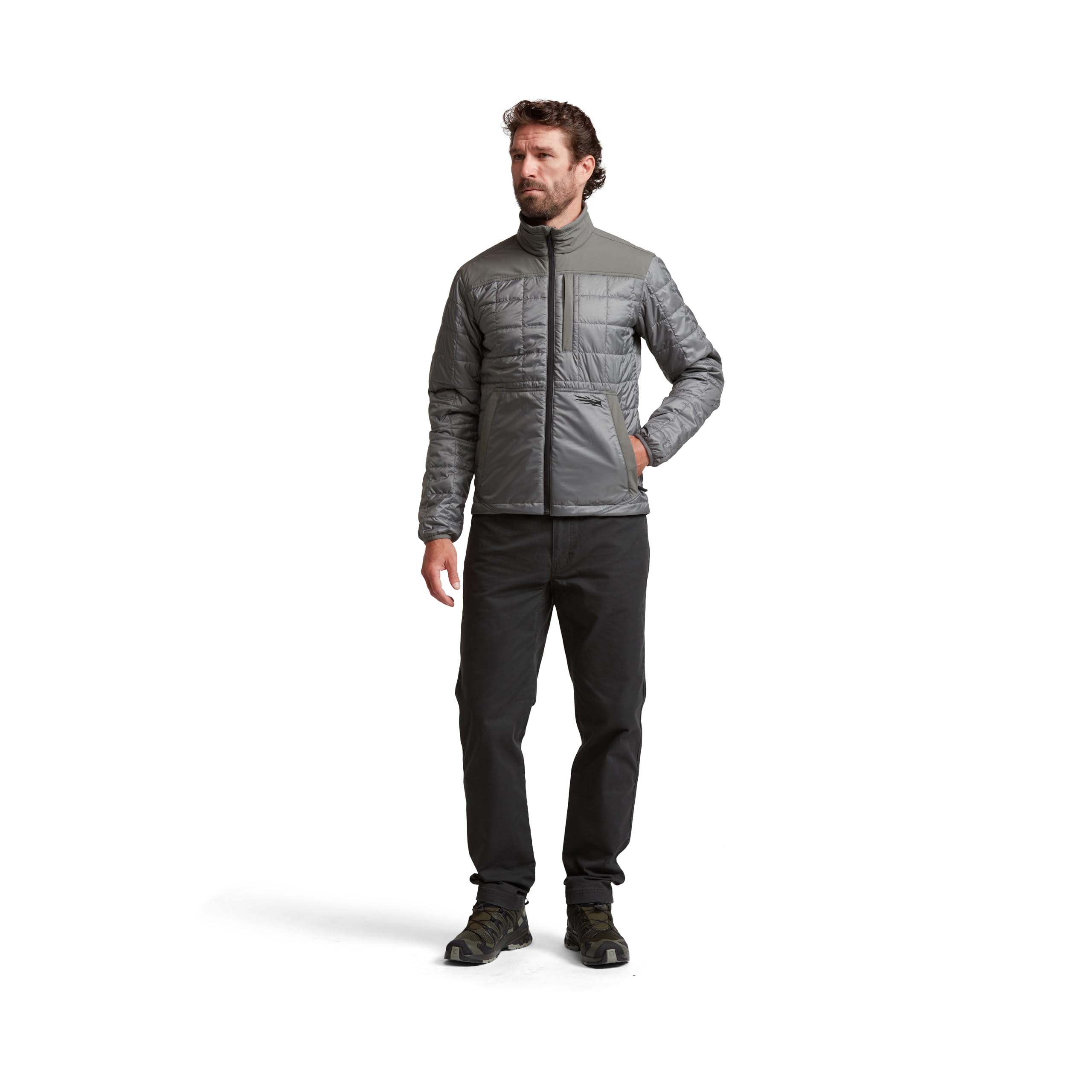 SITKA Gear Chaqueta de caza con aislamiento Lowland para hombre - Woodsmoke, grande