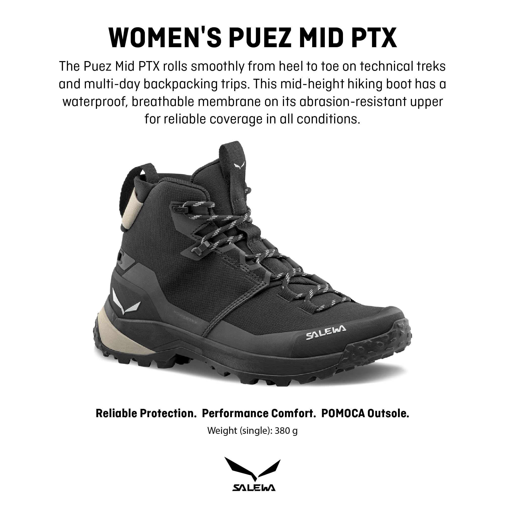 Salewa Puez Mid Powertex - Botas impermeables para senderismo y trekking para mujer, 